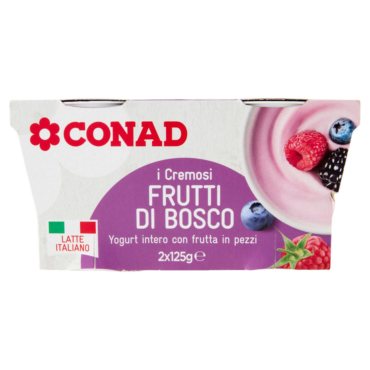 Yogurt Intero ai Frutti di Bosco 2x125g Conad