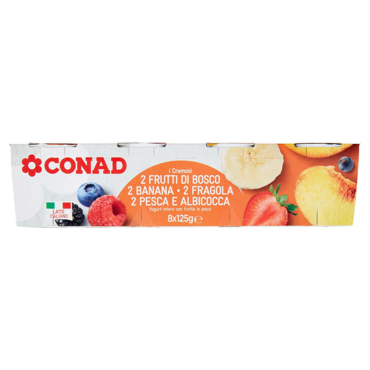 Yogurt Assortiti alla Frutta 8 x 125 g Conad