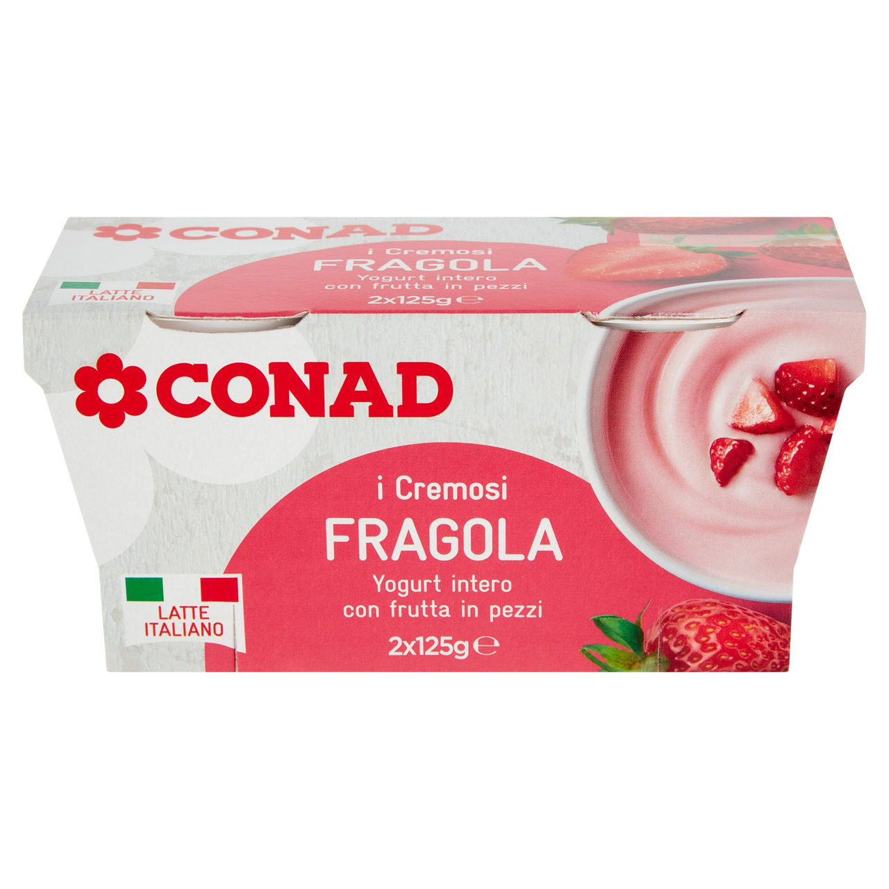 Yogurt Intero Fragola a Pezzi 2x125g Conad online