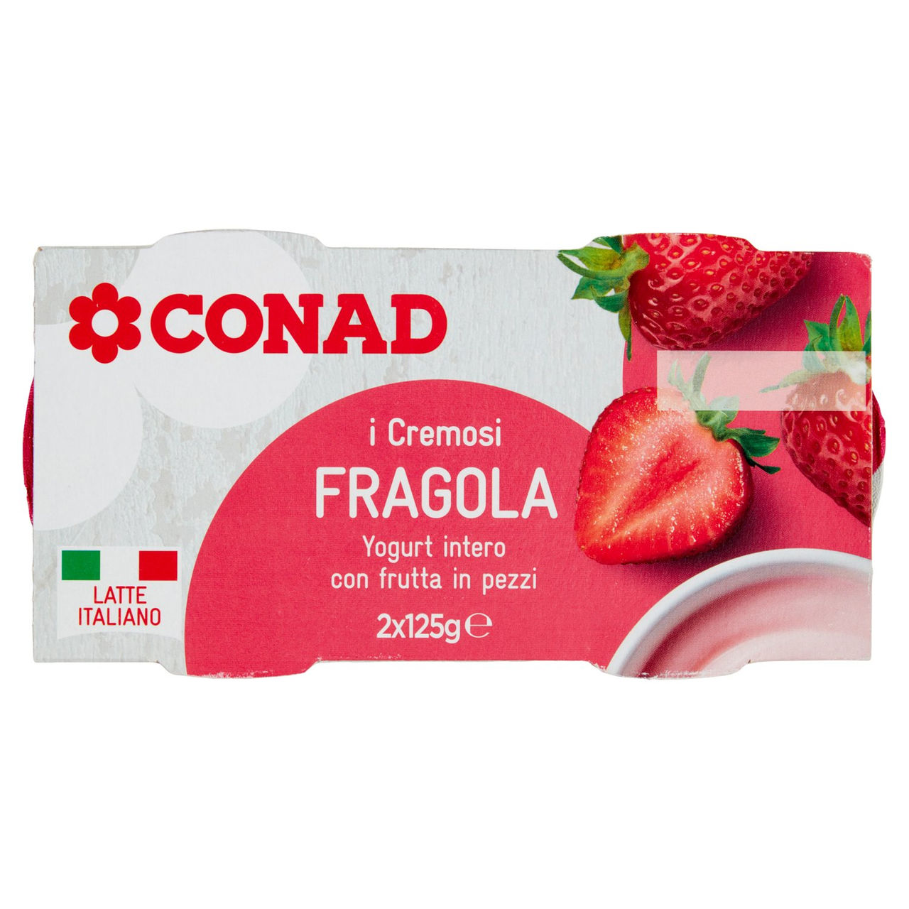 Yogurt Intero Fragola a Pezzi 2x125g Conad online | Conad