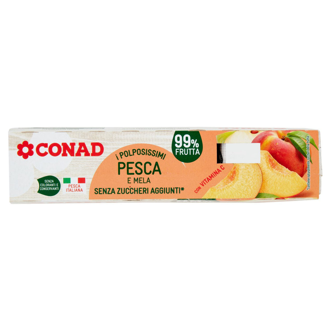 CONAD I Polposissimi Pesca e Mela Senza Zuccheri Aggiunti* 3 x 200 ml