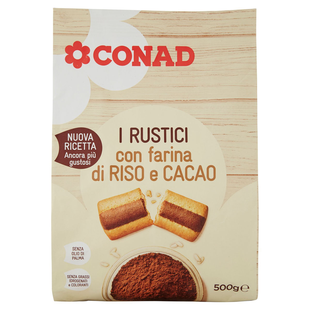 I Rustici con farina di Riso e Cacao 500 g Conad