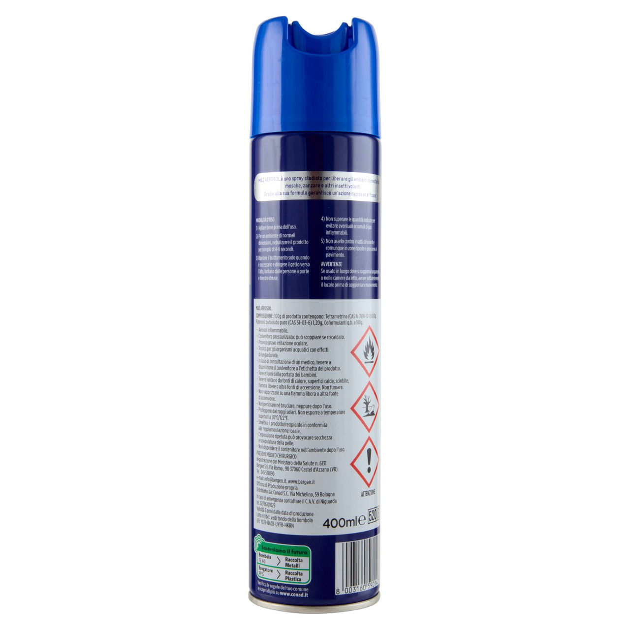 Insetticida Mosche e Zanzare Spray 400 ml