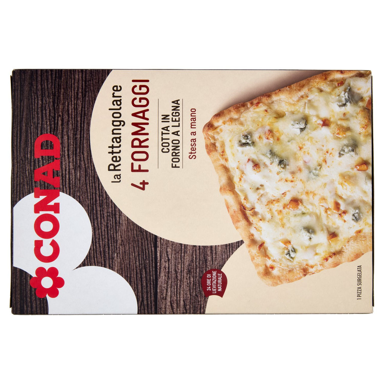 CONAD la Rettangolare 4 Formaggi 1 Pizza Surgelata 365 g