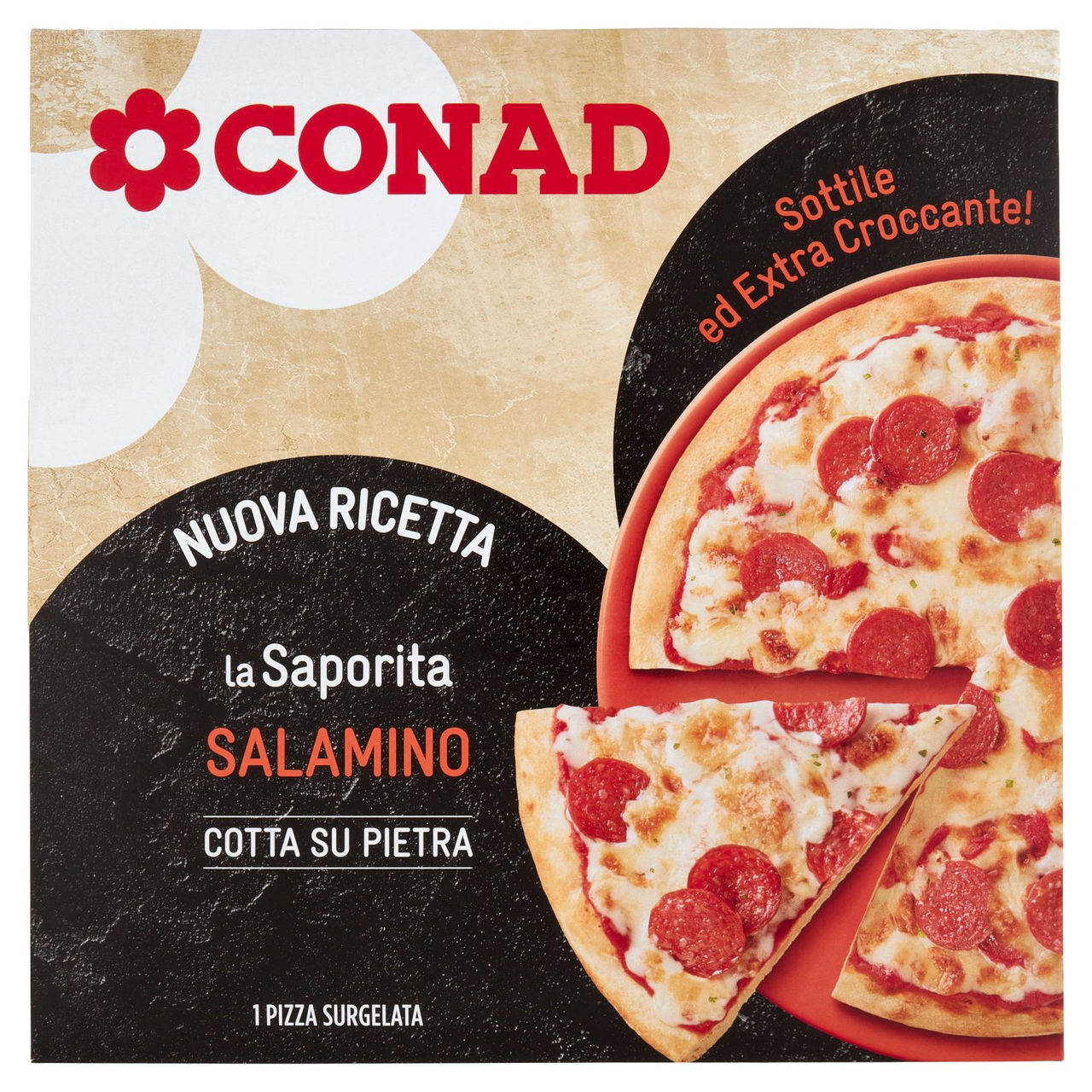 CONAD la Saporita Salamino 1 Pizza Surgelata 335 g