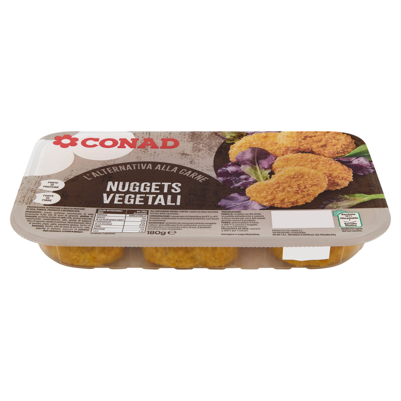 CONAD l'Alternativa alla Carne Nuggets Vegetali 180 g