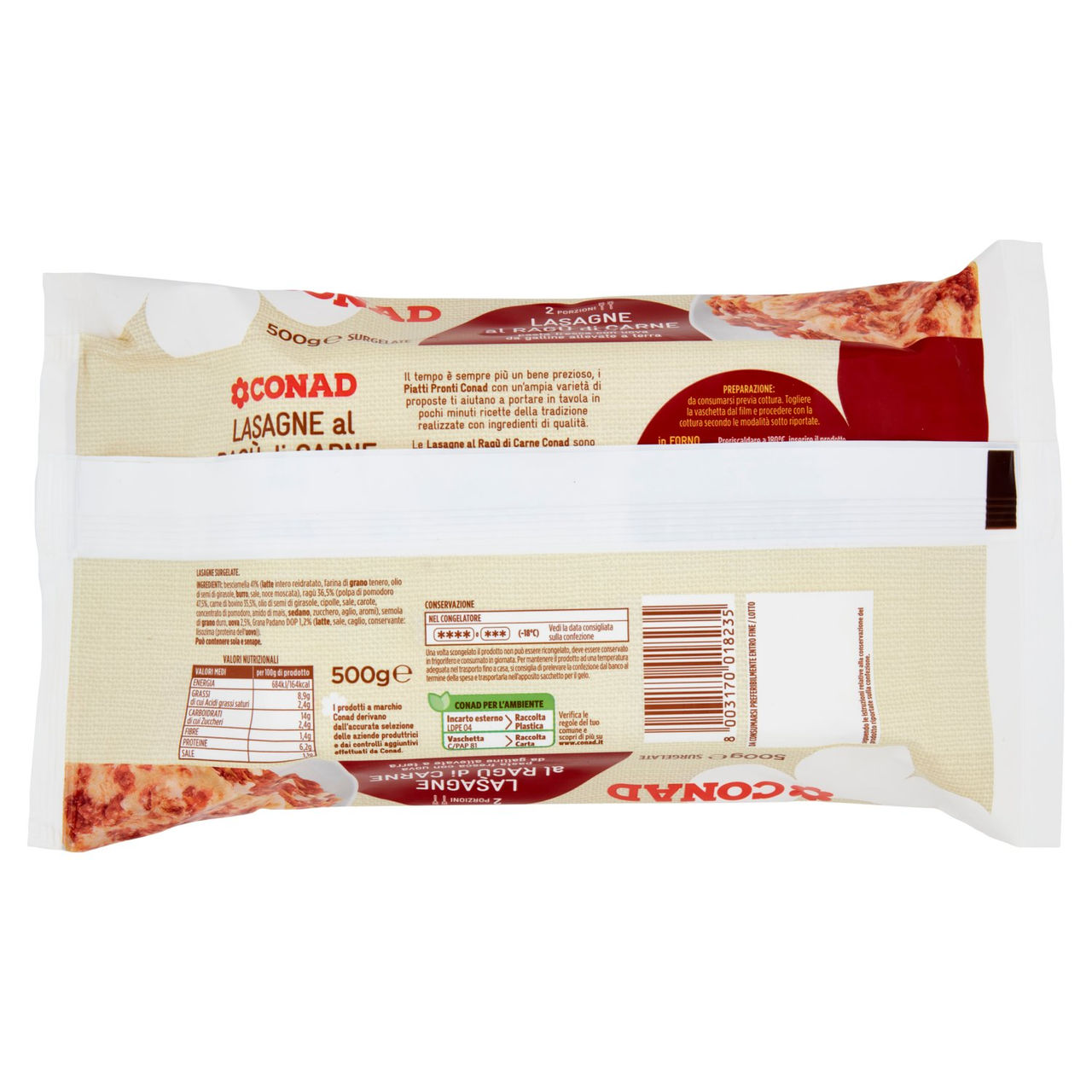 Lasagne al ragù di carne 500 g Conad online