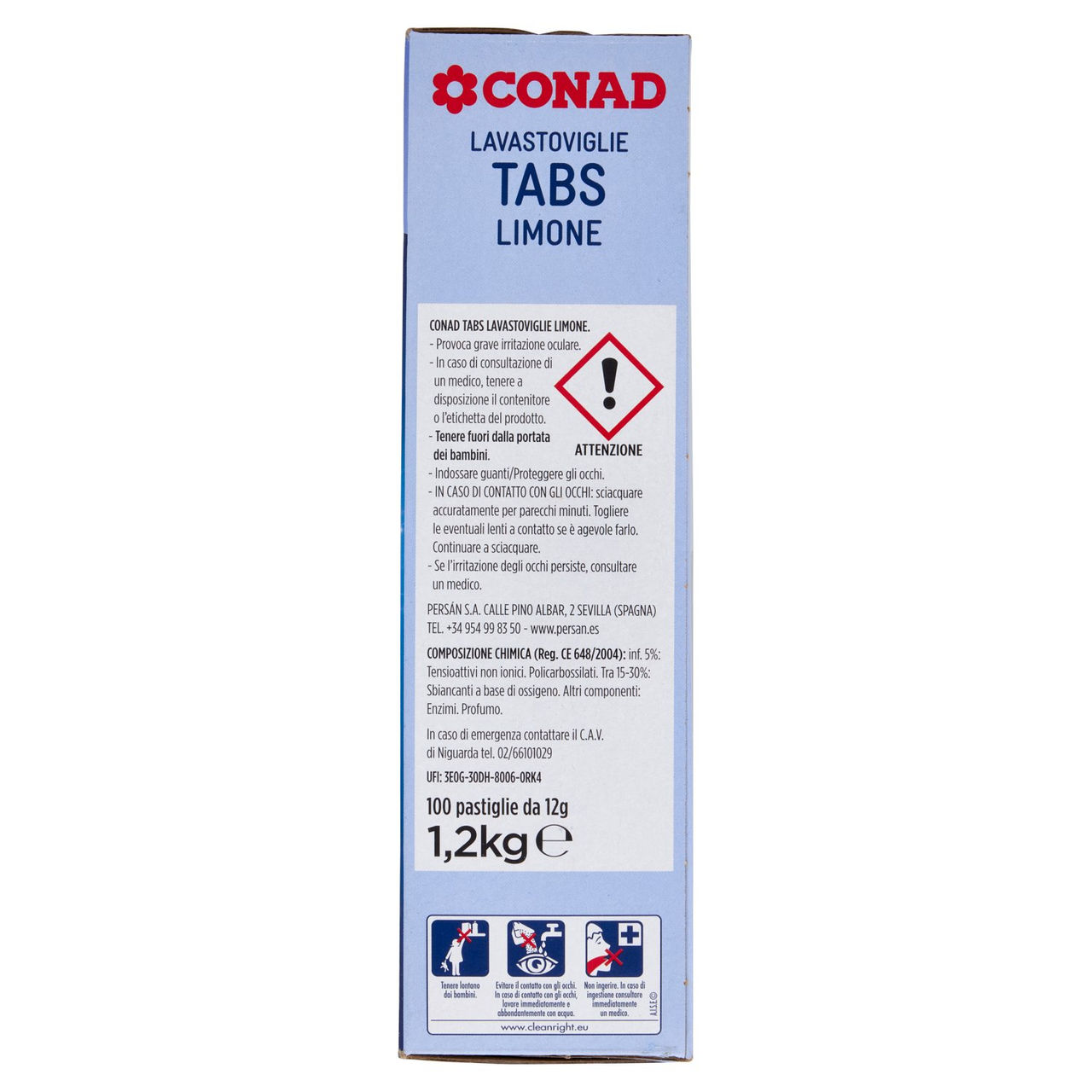 CONAD Lavastoviglie Tabs Limone 100 x 12 g