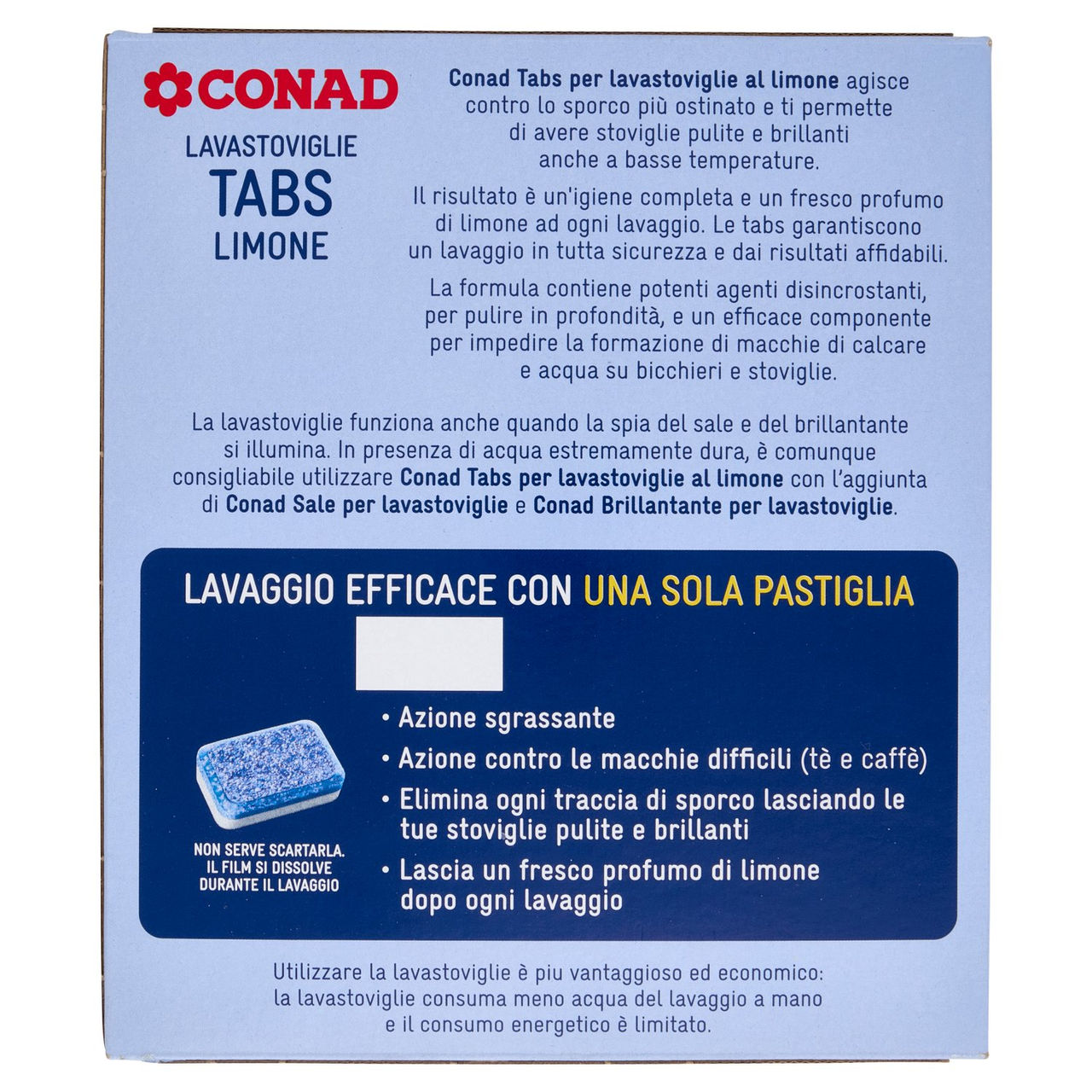 CONAD Lavastoviglie Tabs Limone 100 x 12 g