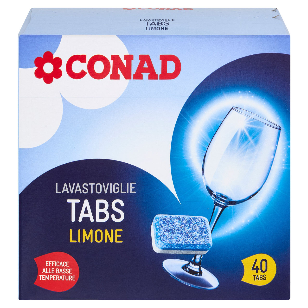 CONAD Lavastoviglie Tabs Limone 40 x 12 g