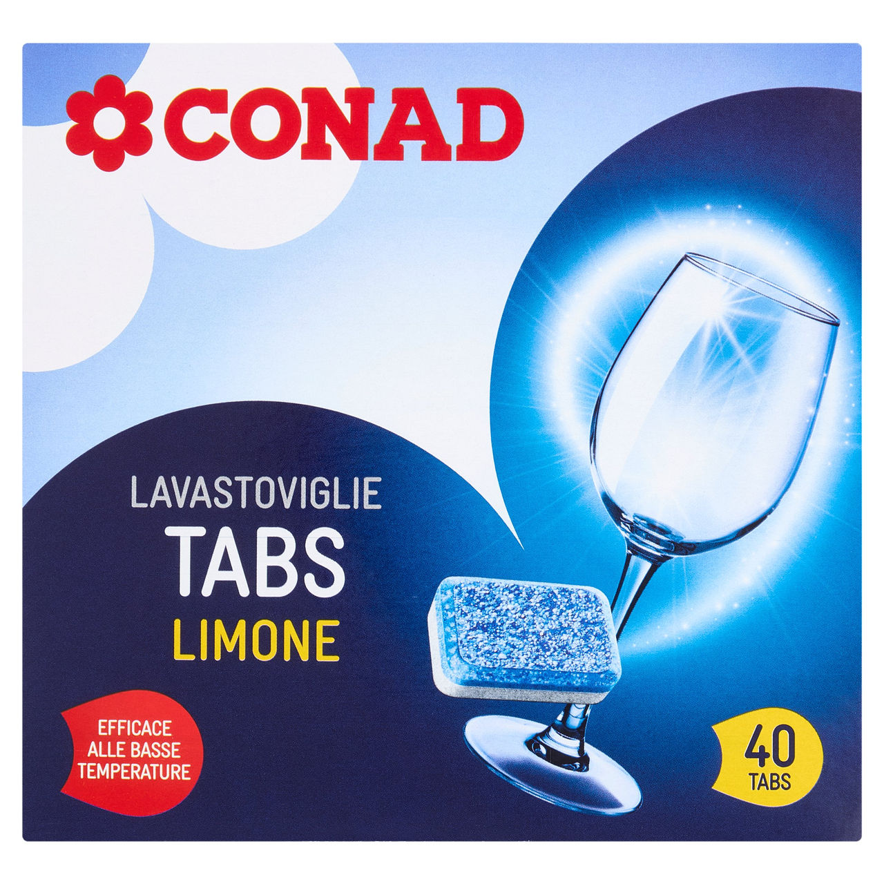 CONAD Lavastoviglie Tabs Limone 40 x 12 g
