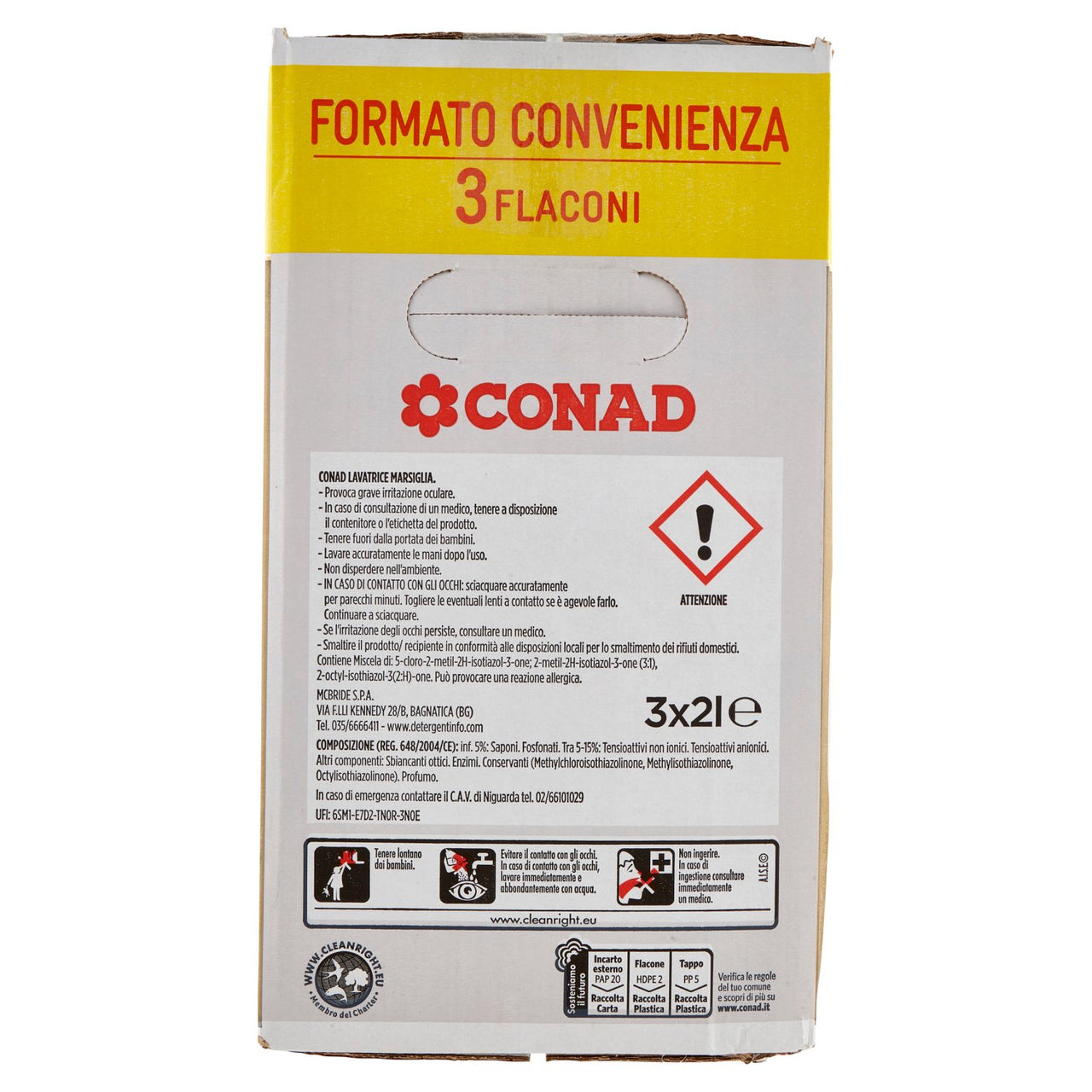 CONAD Lavatrice Marsiglia 3 x 2 l