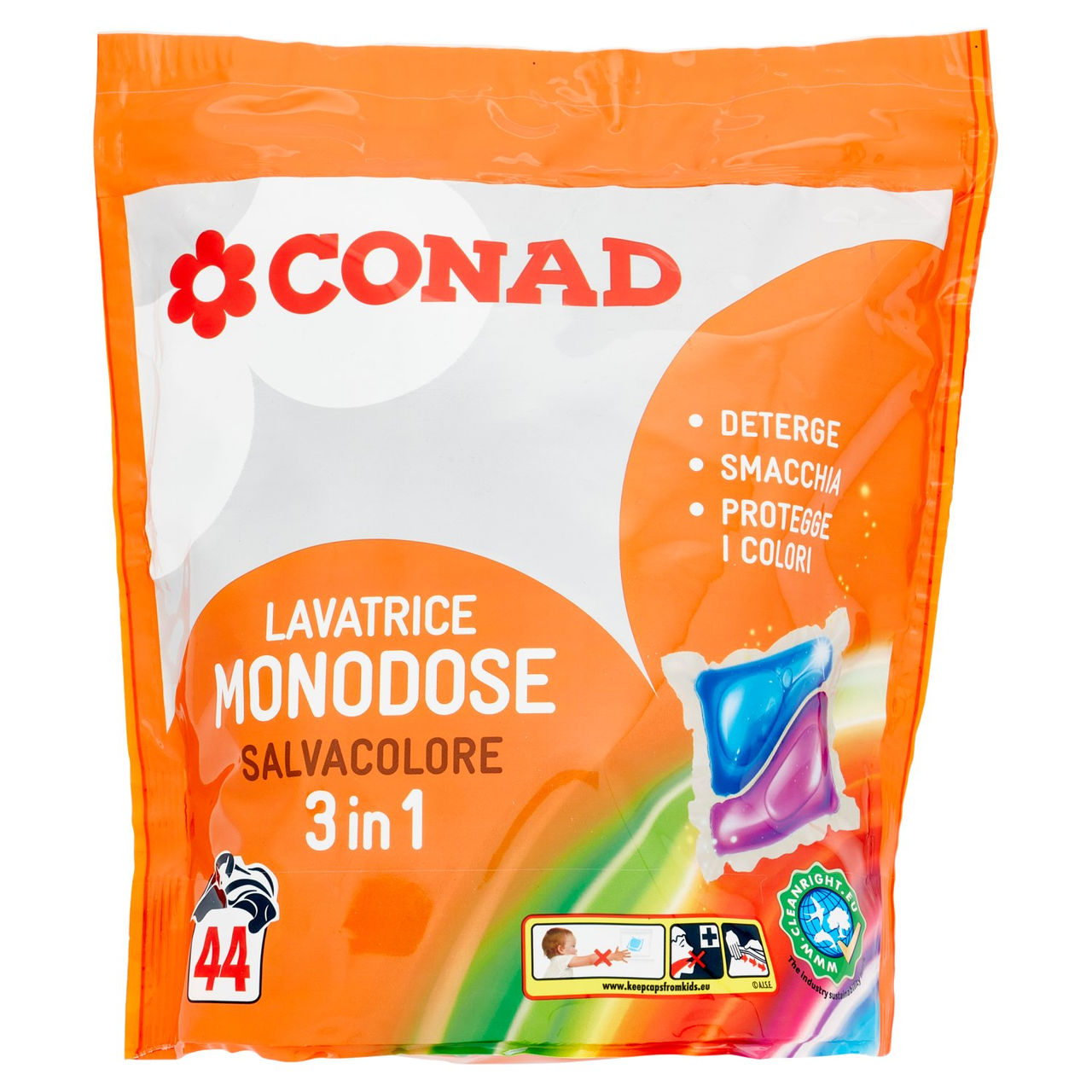 CONAD Lavatrice Monodose Salvacolore 3 in 1 44 x 24.5 ml
