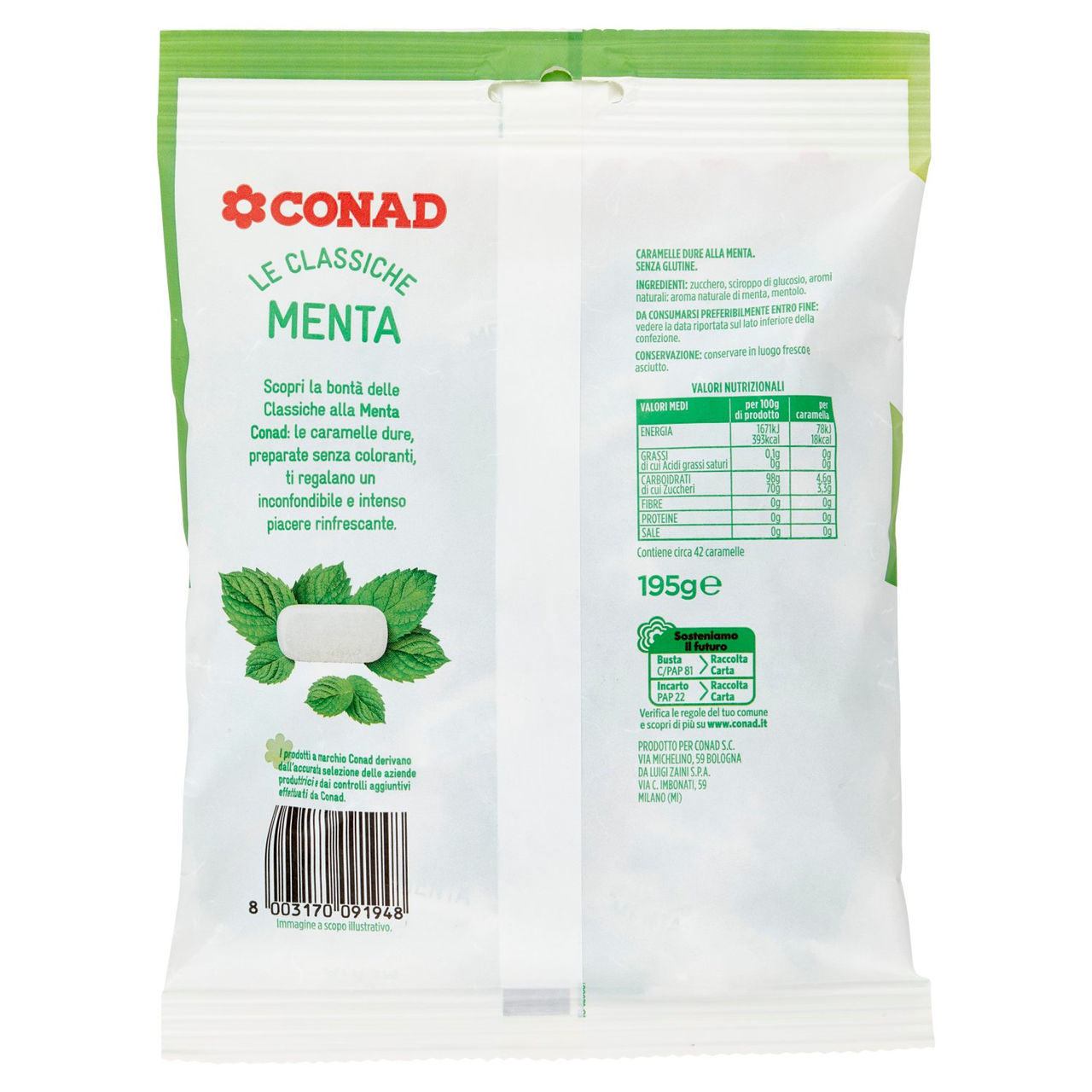 CONAD Le Classiche Menta 195 g