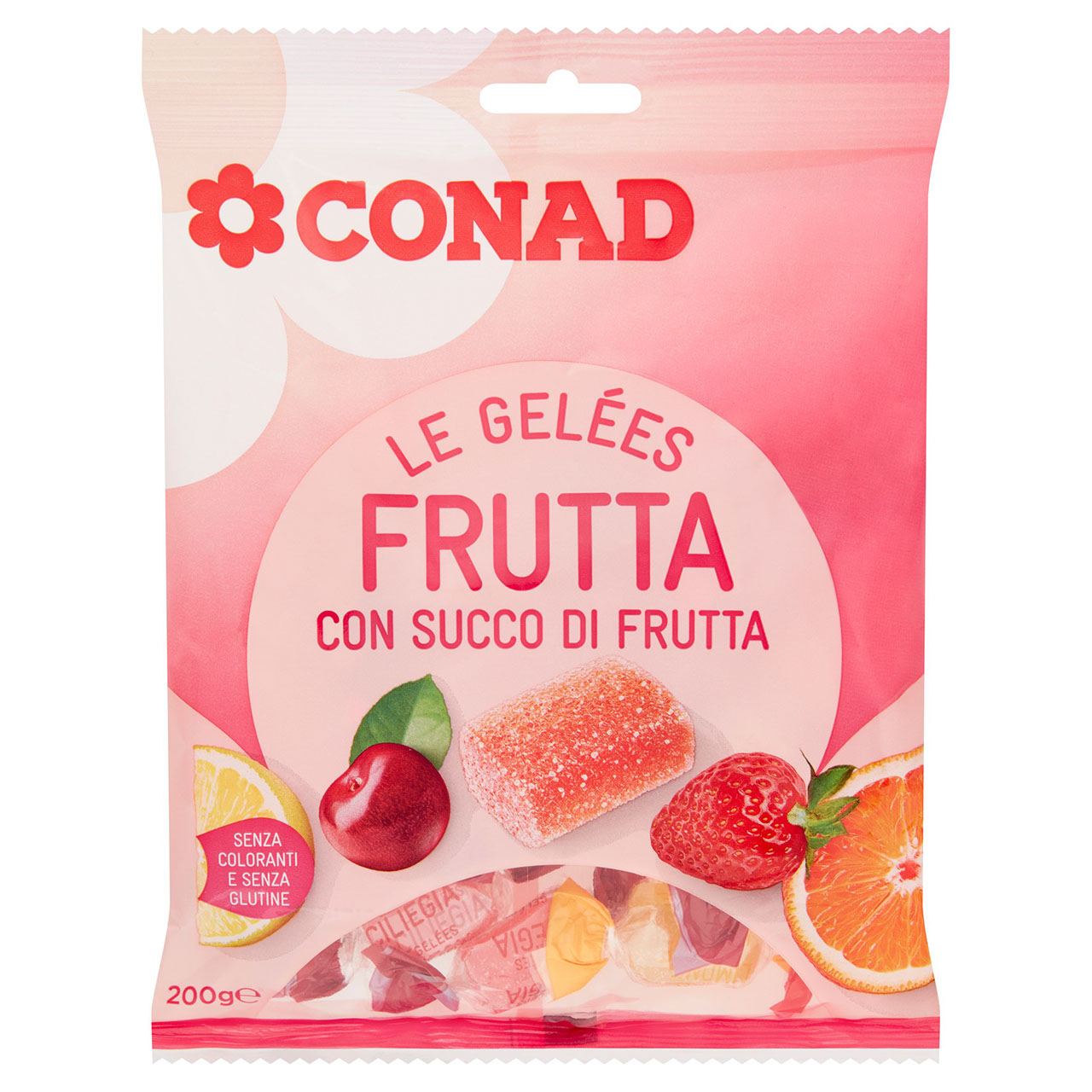 CONAD Le Gelées Frurtta con Succo di Frutta 200 g