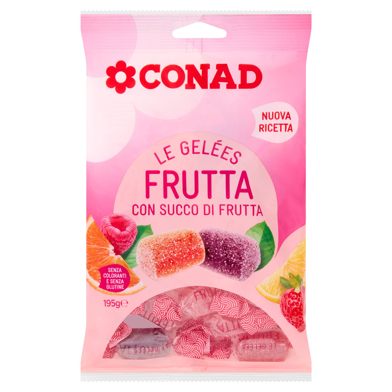 CONAD Le Gelées Frutta con Succo di Frutta 195 g