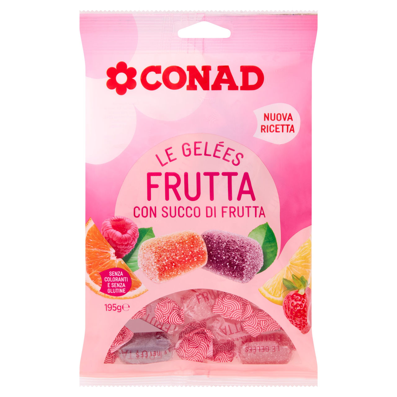 CONAD Le Gelées Frutta con Succo di Frutta 195 g