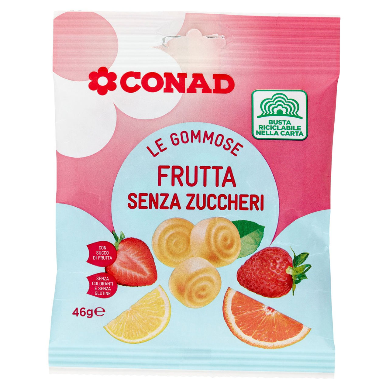 CONAD Le Gommose Frutta Senza Zuccheri 46 g