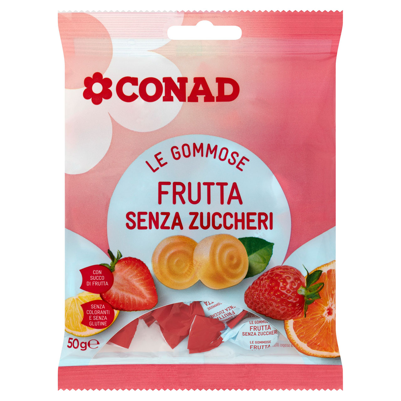 Le Gommose Frutta Senza Zuccheri 50 g Conad online
