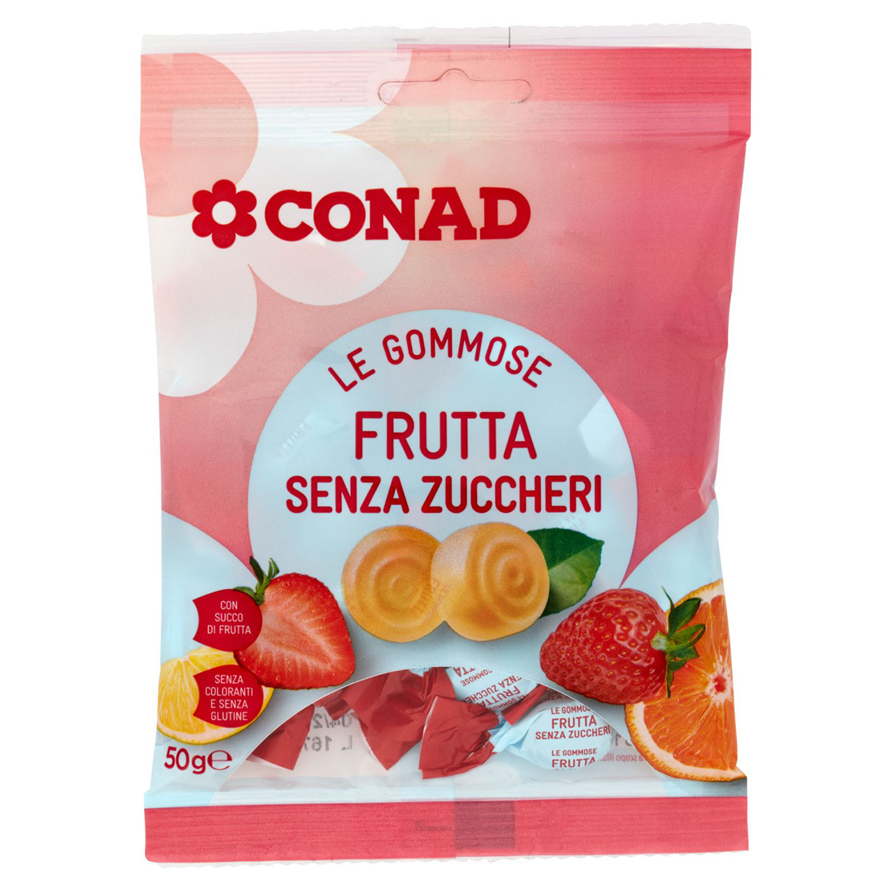 Le Gommose Frutta Senza Zuccheri 50 g Conad online