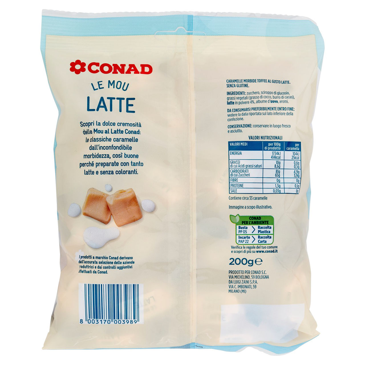Le Mou Latte 200 g Conad in vendita online