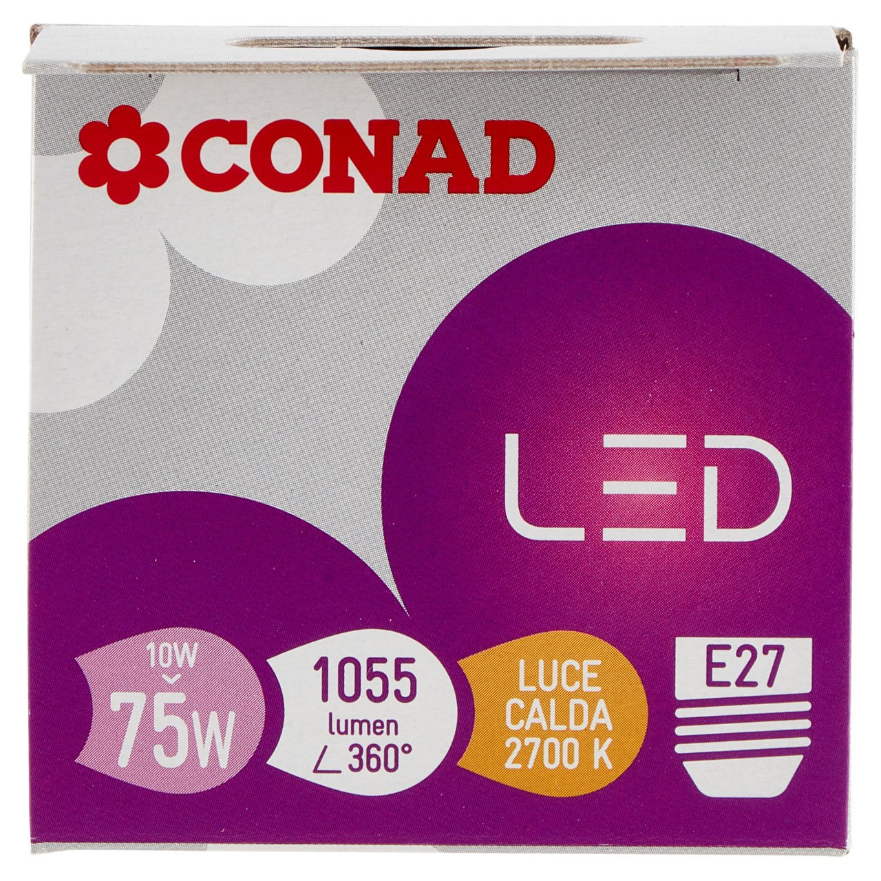 CONAD Led 10W 1055 Lumen E27 Luce Calda