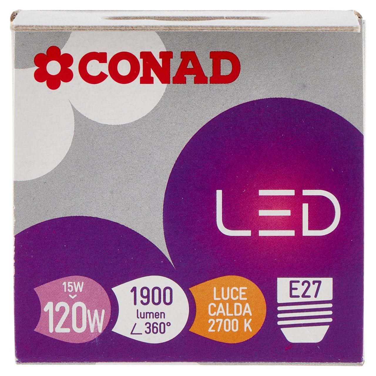 CONAD Led 15W 1900 Lumen E27 Luce Calda