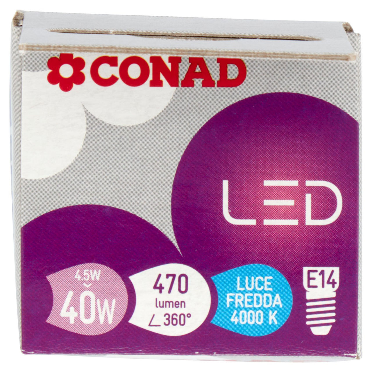 CONAD Led 4.5W 470 Lumen E14 Luce Fredda