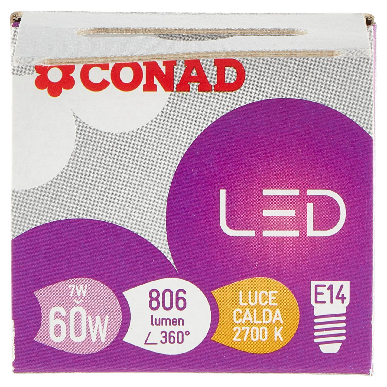 CONAD Led 7W 806 Lumen E14 Luce Calda