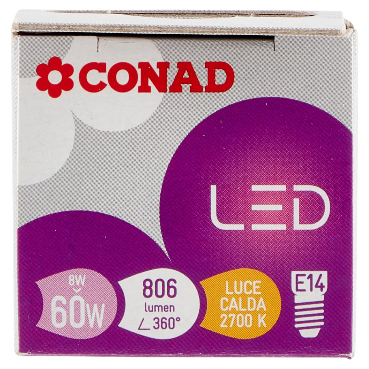 CONAD Led 8W 806 Lumen E14 Luce Calda