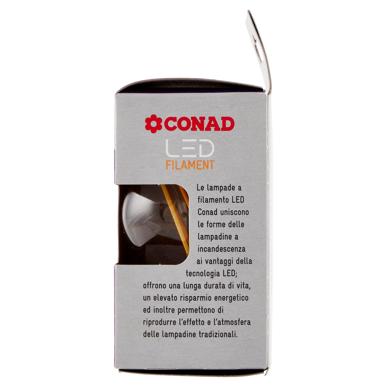 CONAD Led Filament 4.3W 470 Lumen E14 Luce Calda