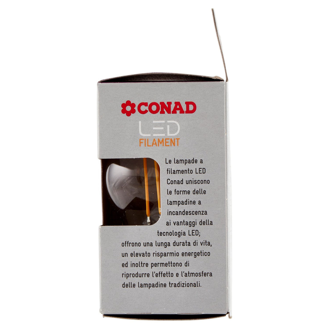 CONAD Led Filament 4.3W 470 Lumen E27 Luce Calda