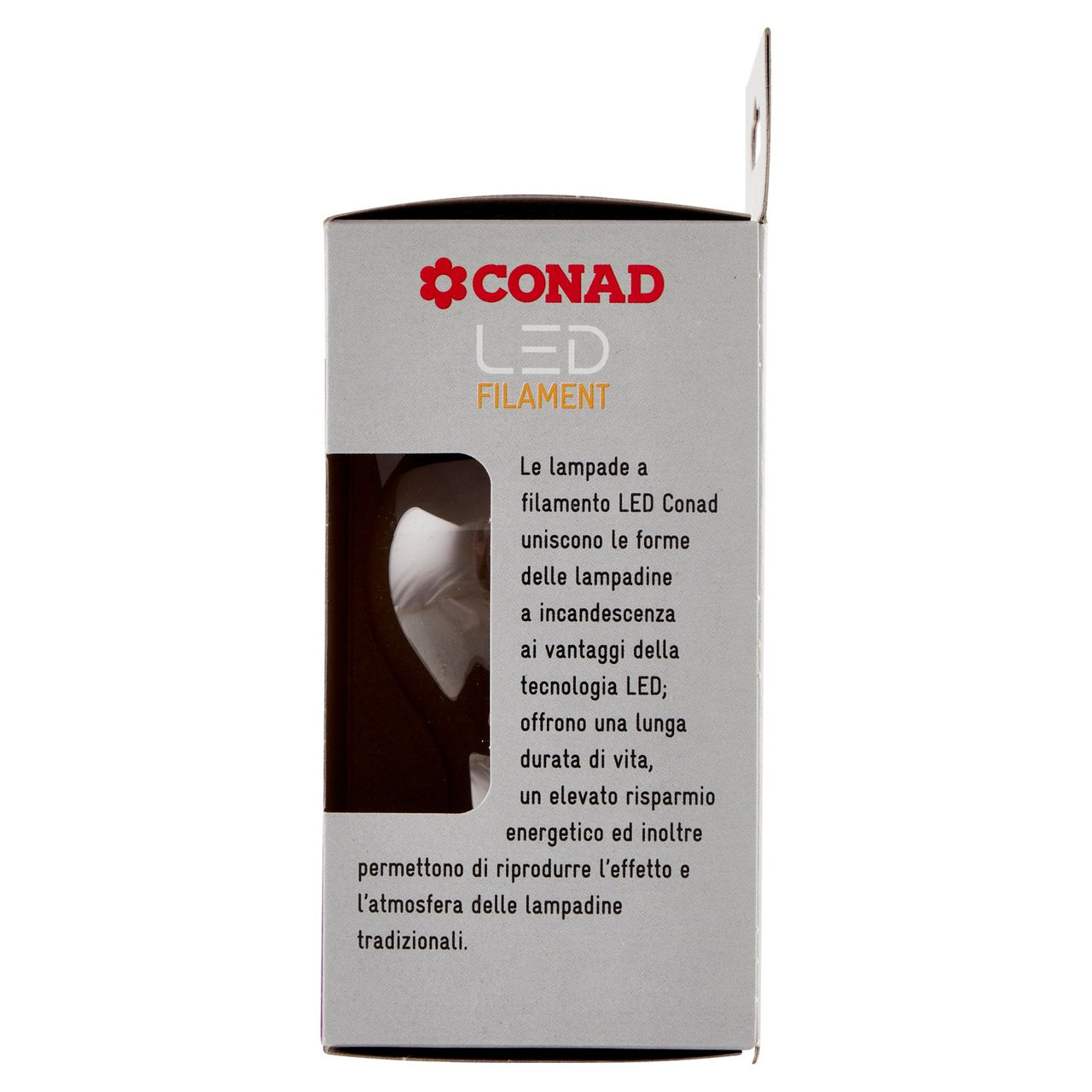 CONAD Led Filament 8.5W 1055 Lumen E27 Luce Calda