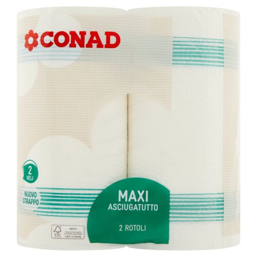 Maxi Asciugatutto 2 veli 2 Rotoli Conad online