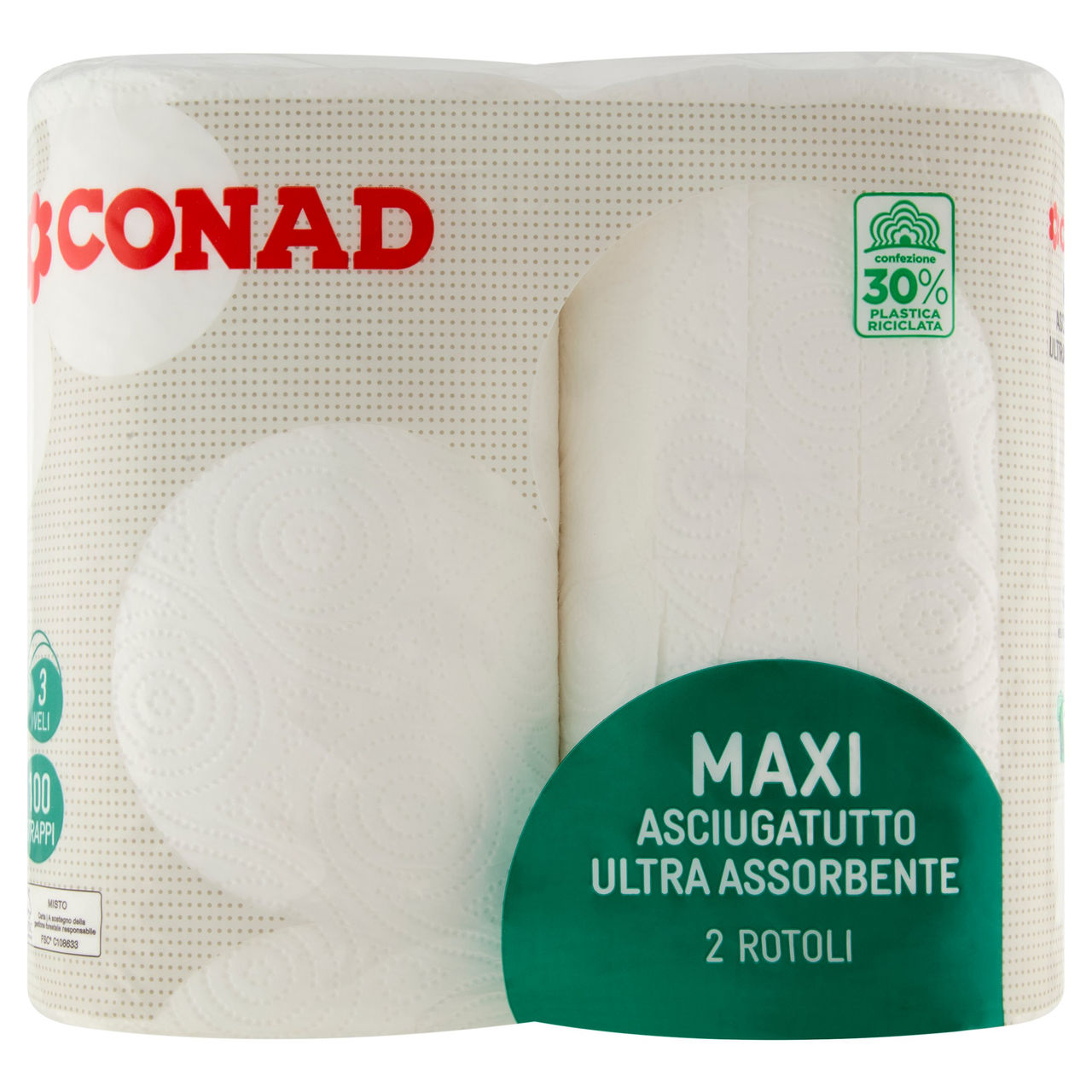 Maxi Asciugatutto Ultra Assorbente 2 Rotoli Conad