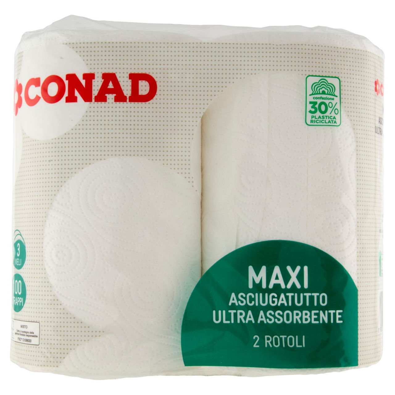 Maxi Asciugatutto Ultra Assorbente 2 Rotoli Conad