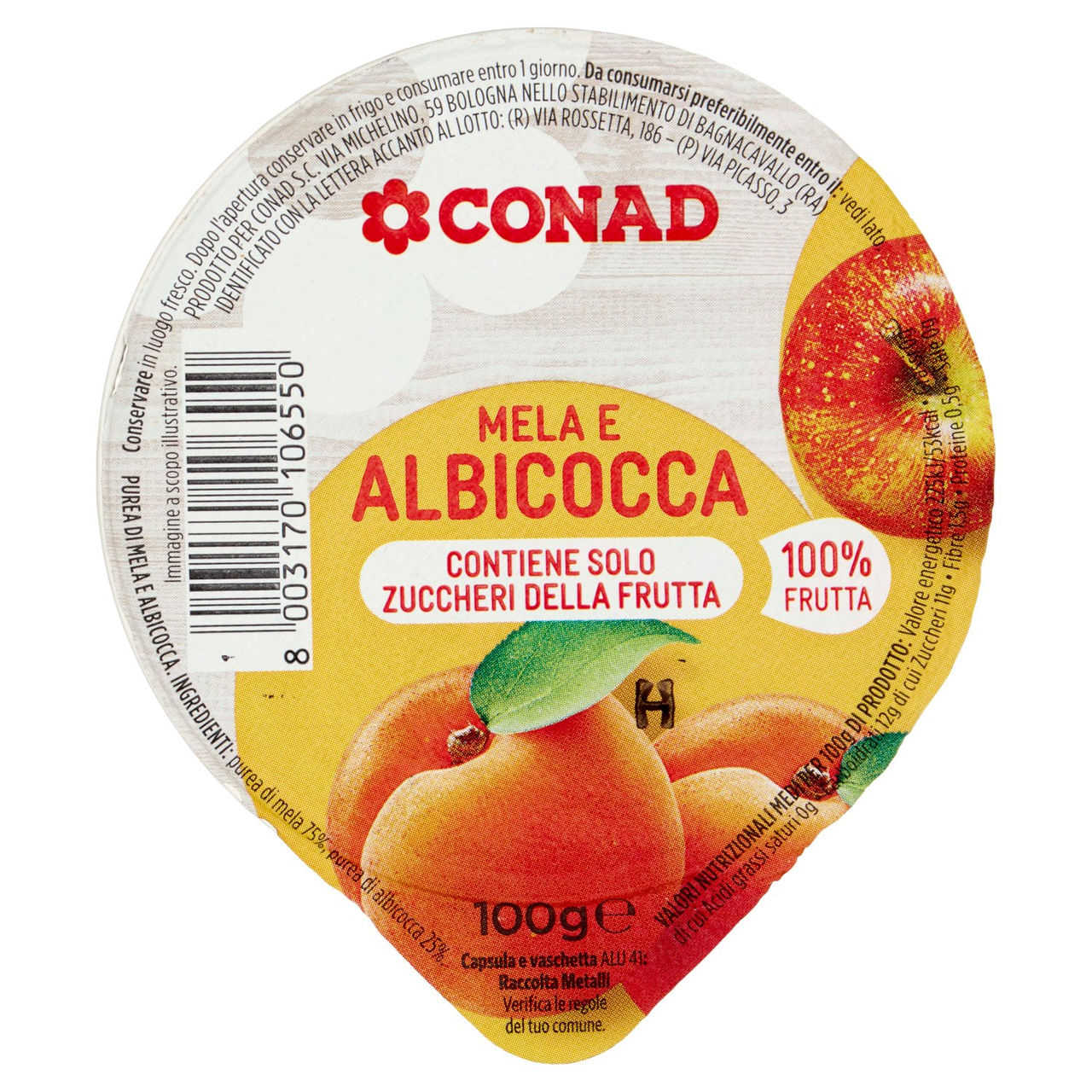 CONAD Mela e Albicocca 100 g