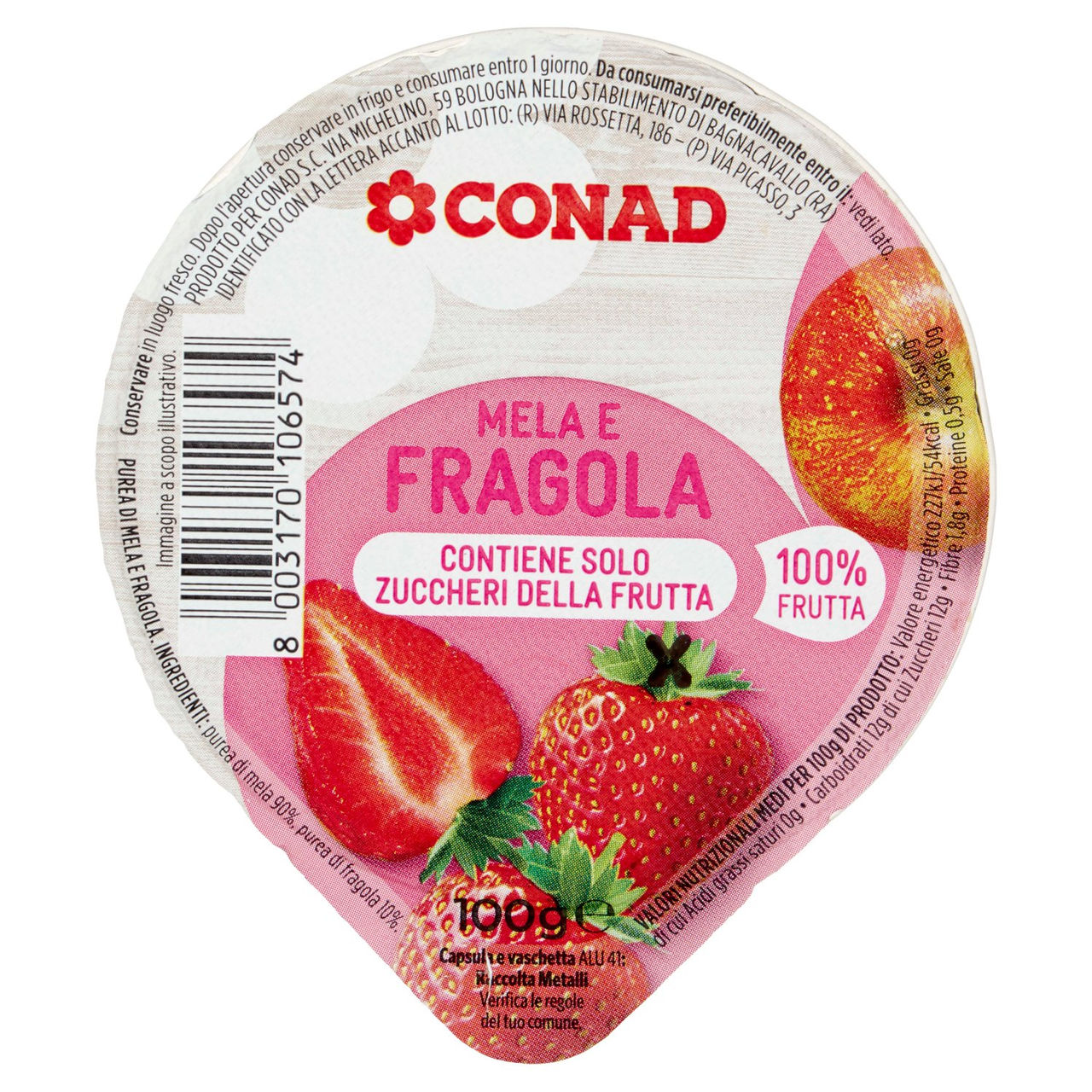 CONAD Mela e Fragola 100 g