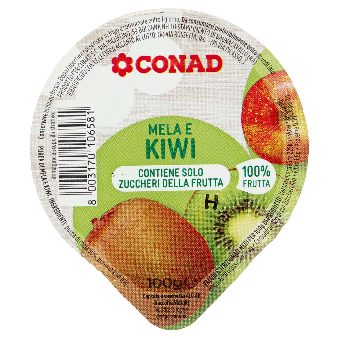 CONAD Mela e Kiwi 100 g