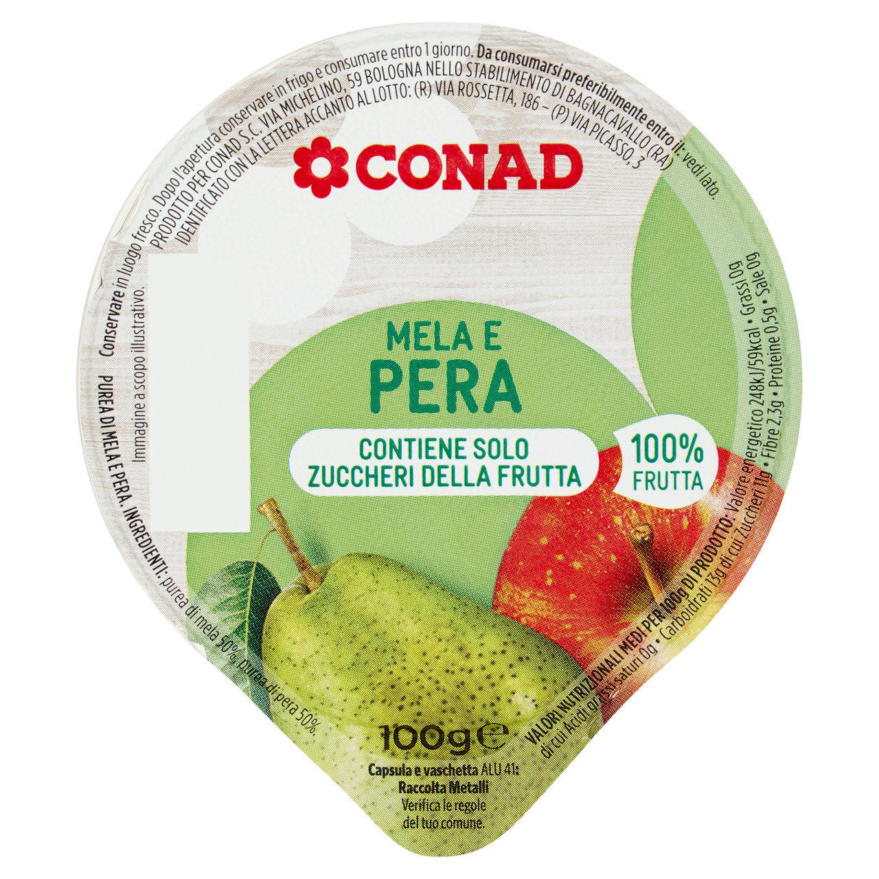 CONAD Mela e Pera 100 g