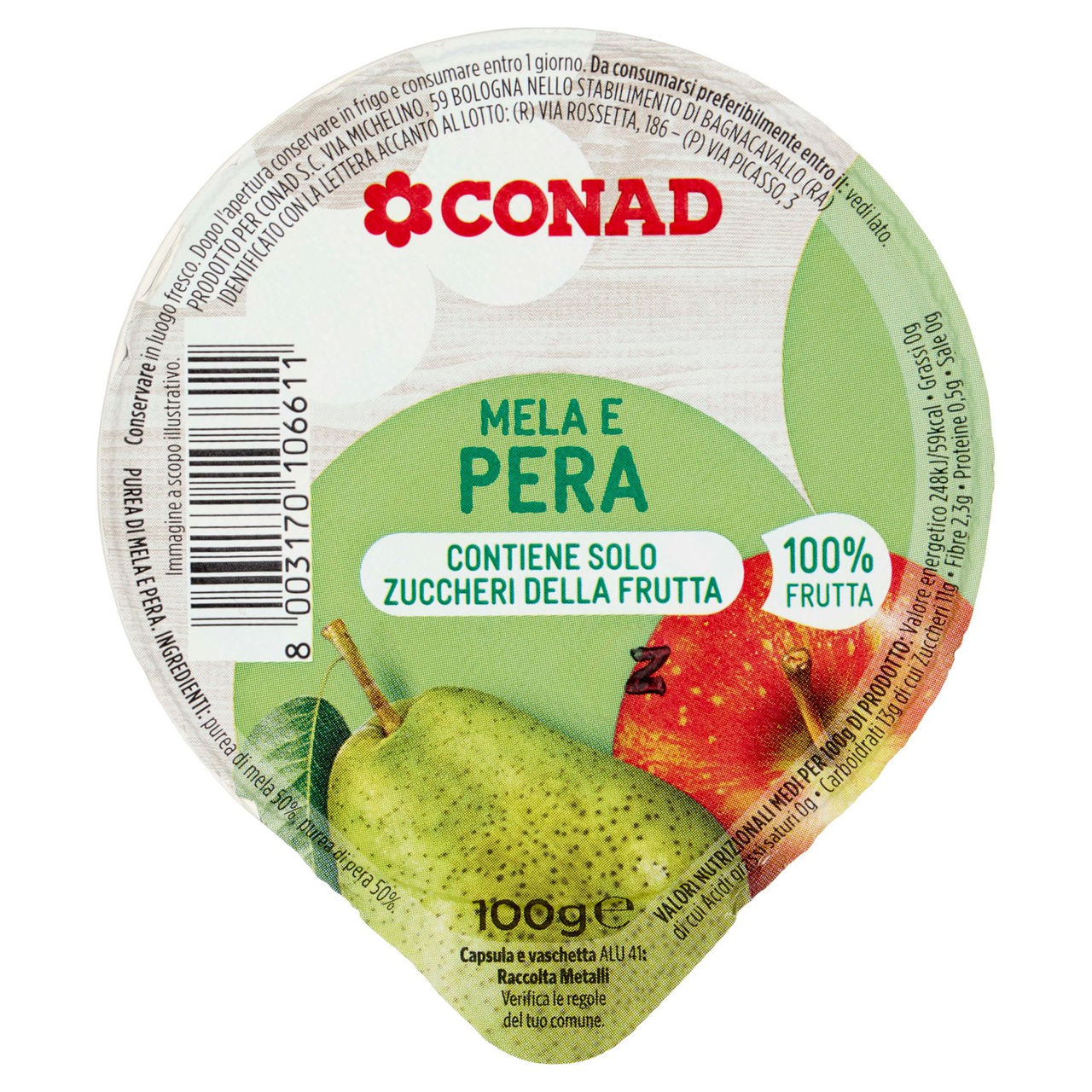 CONAD Mela e Pera 100 g