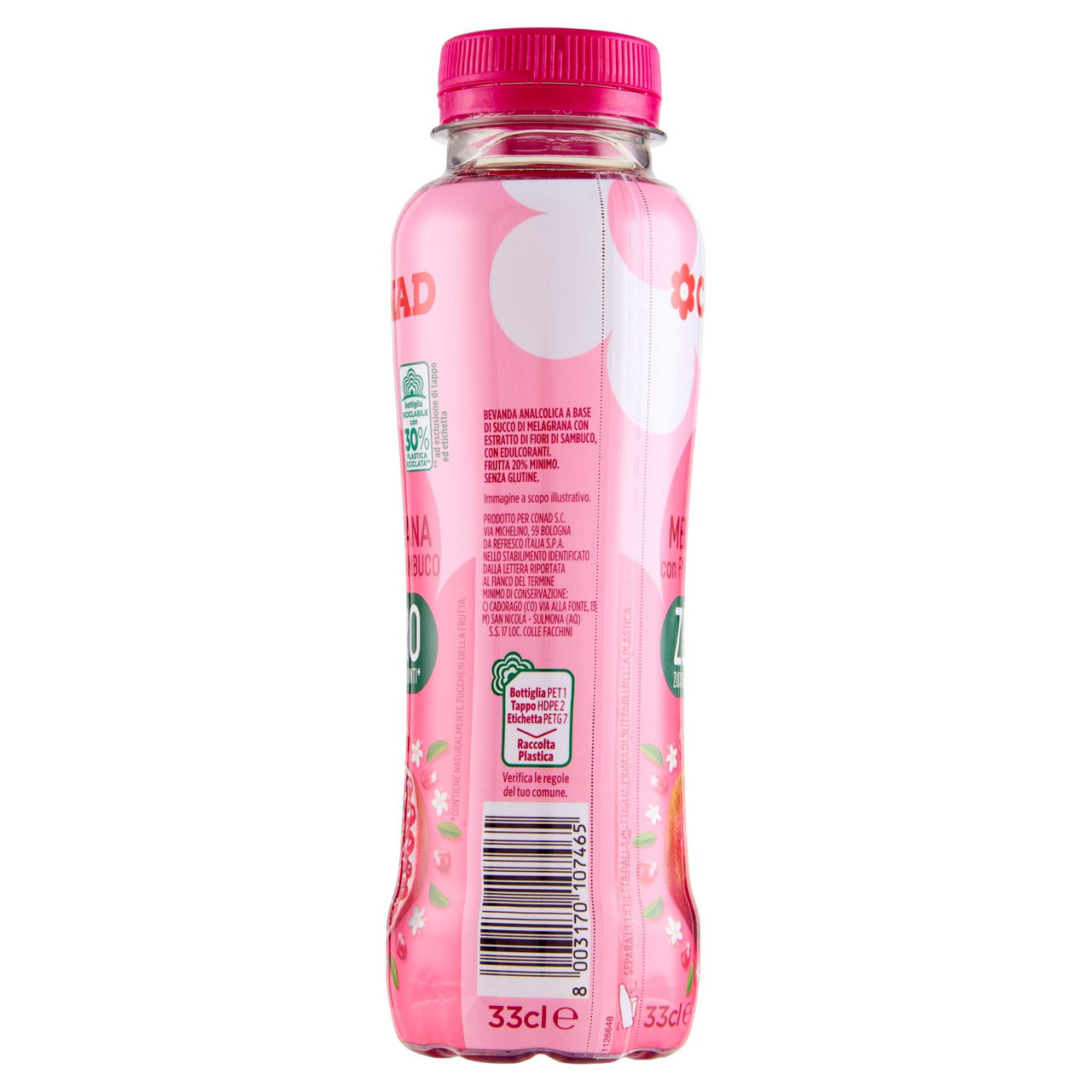 CONAD Melagrana con Fiori di Sambuco Zero Zuccheri Aggiunti* 33 cl