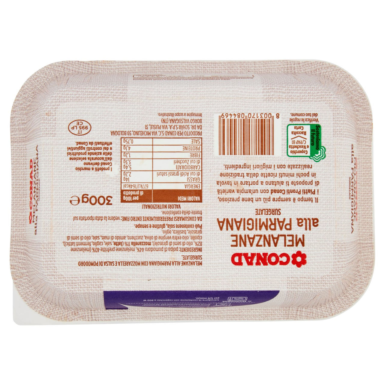 Melanzane alla Parmigiana Surgelate 300 g Conad