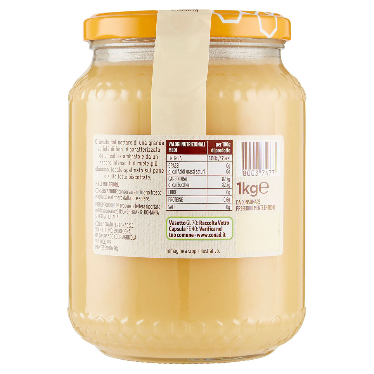 Miele Millefiori 1 kg Conad in vendita online