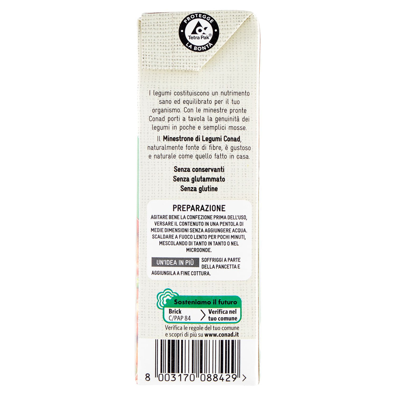 Minestrone di legumi 500 g Conad in vendita online
