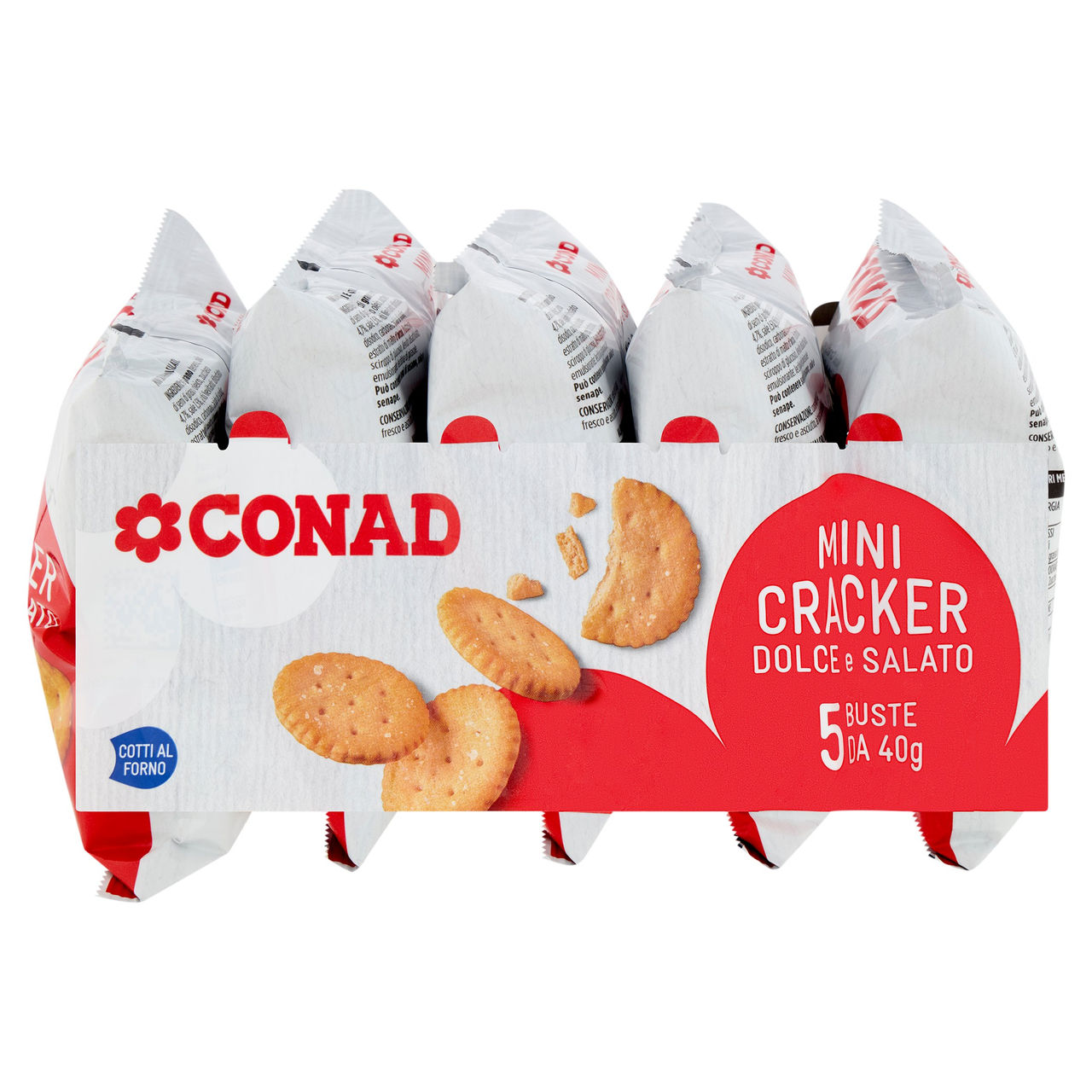 CONAD Mini Cracker Dolce e Salato 5 x 40 g