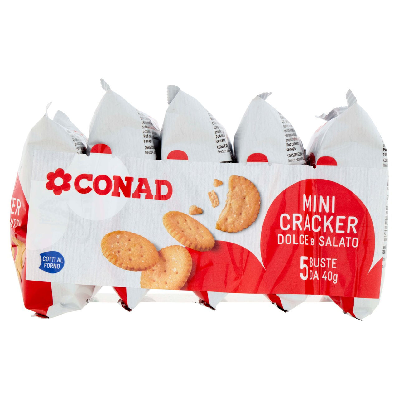 CONAD Mini Cracker Dolce e Salato 5 x 40 g