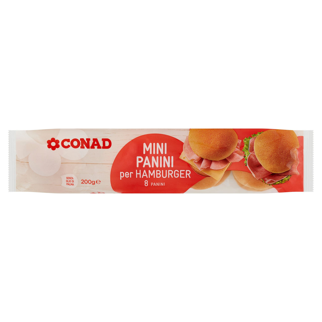 CONAD Mini Panini per Hamburger 8 x 25 g