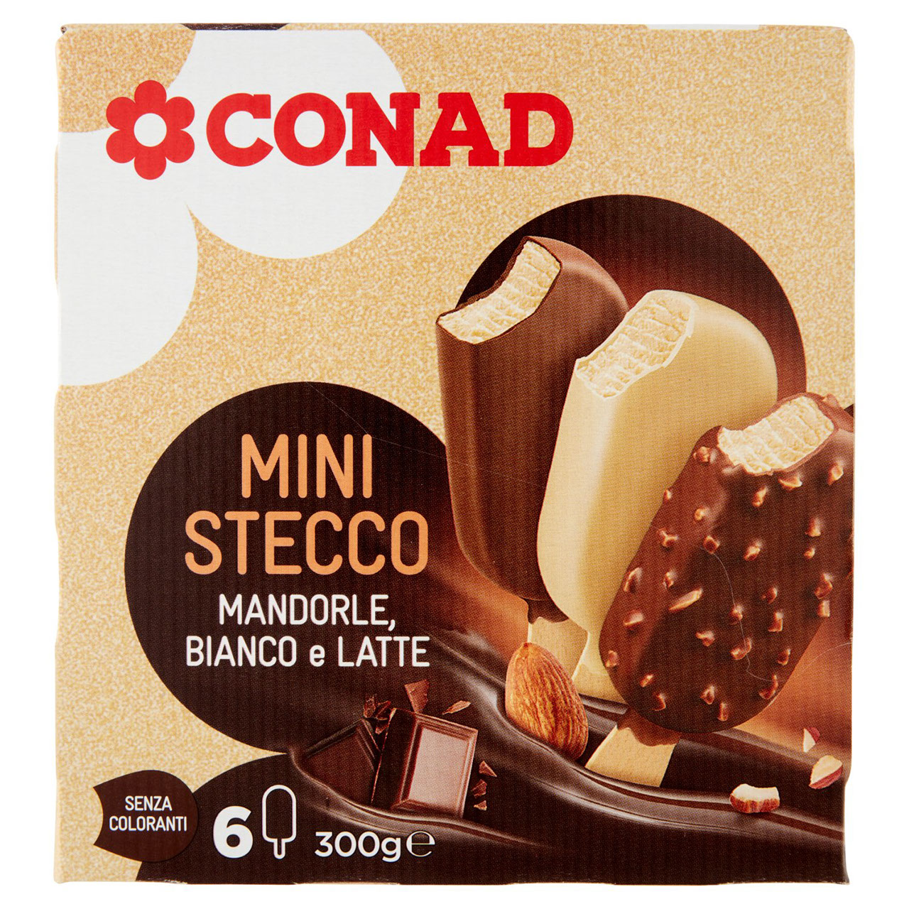 Mini Stecco Mandorle, Bianco e Latte Conad online