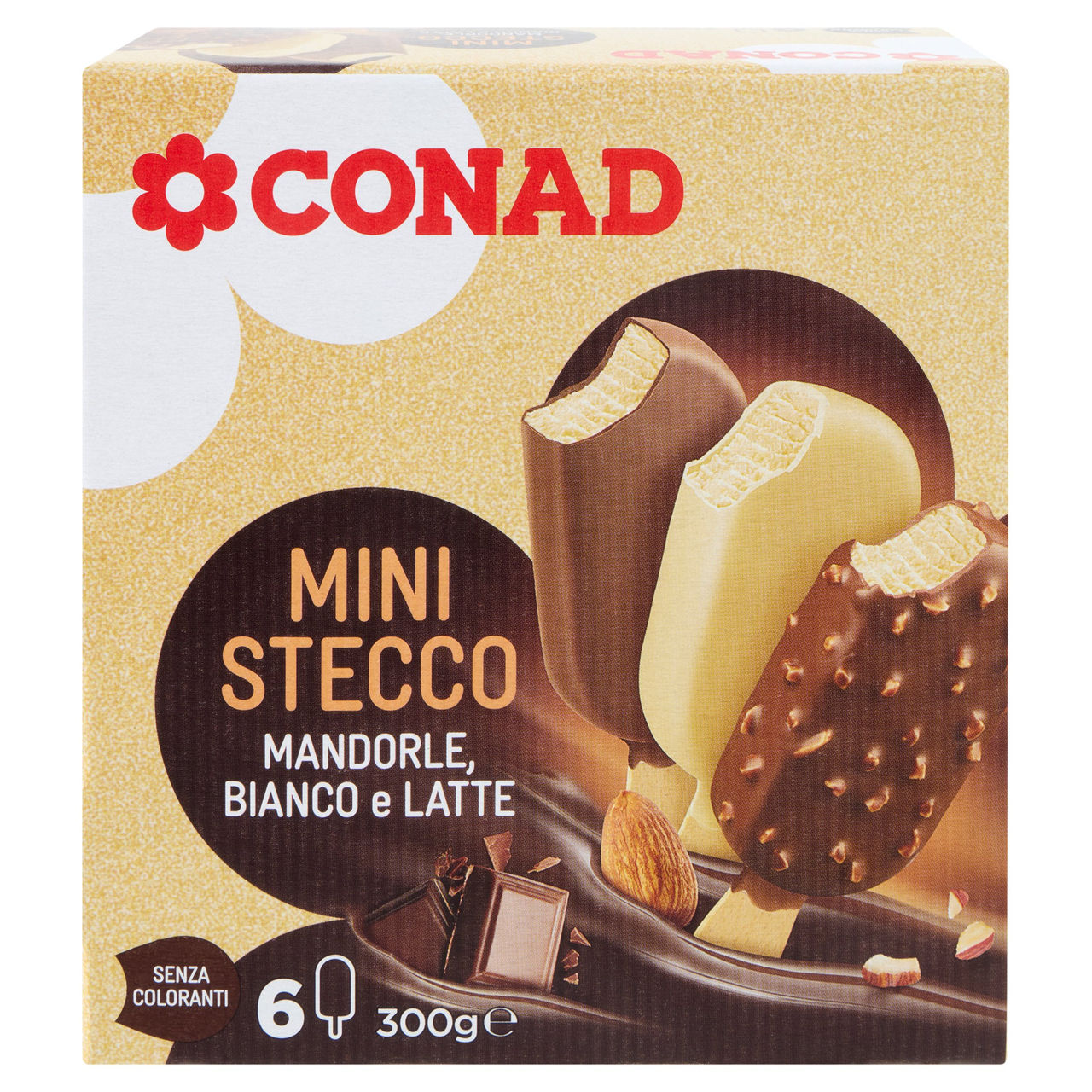 Mini Stecco Mandorle, Bianco e Latte Conad online